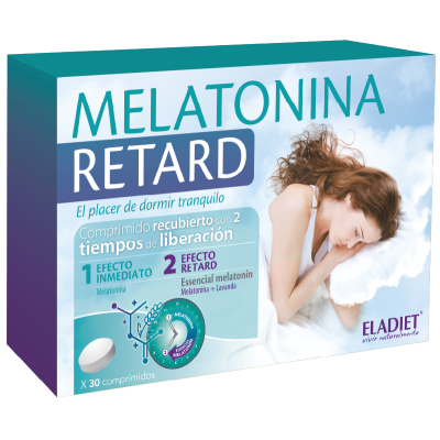 Melatonina Retard 30 comp. de Eladiet ELADIET Elaborados Dieteticos, s.a. PA.SUE.MES insomnio y descanso salud.bio