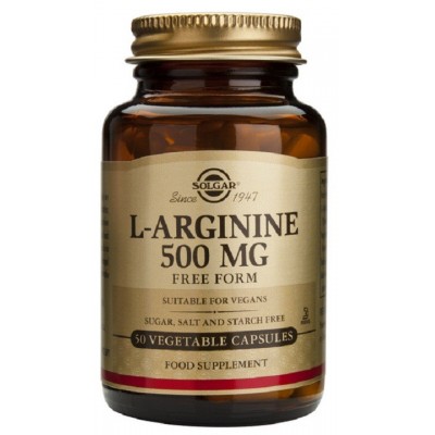 L-Arginina 500 mg. (50) cápsula vegeral de Solgar SOLGAR 010140 Inicio salud.bio