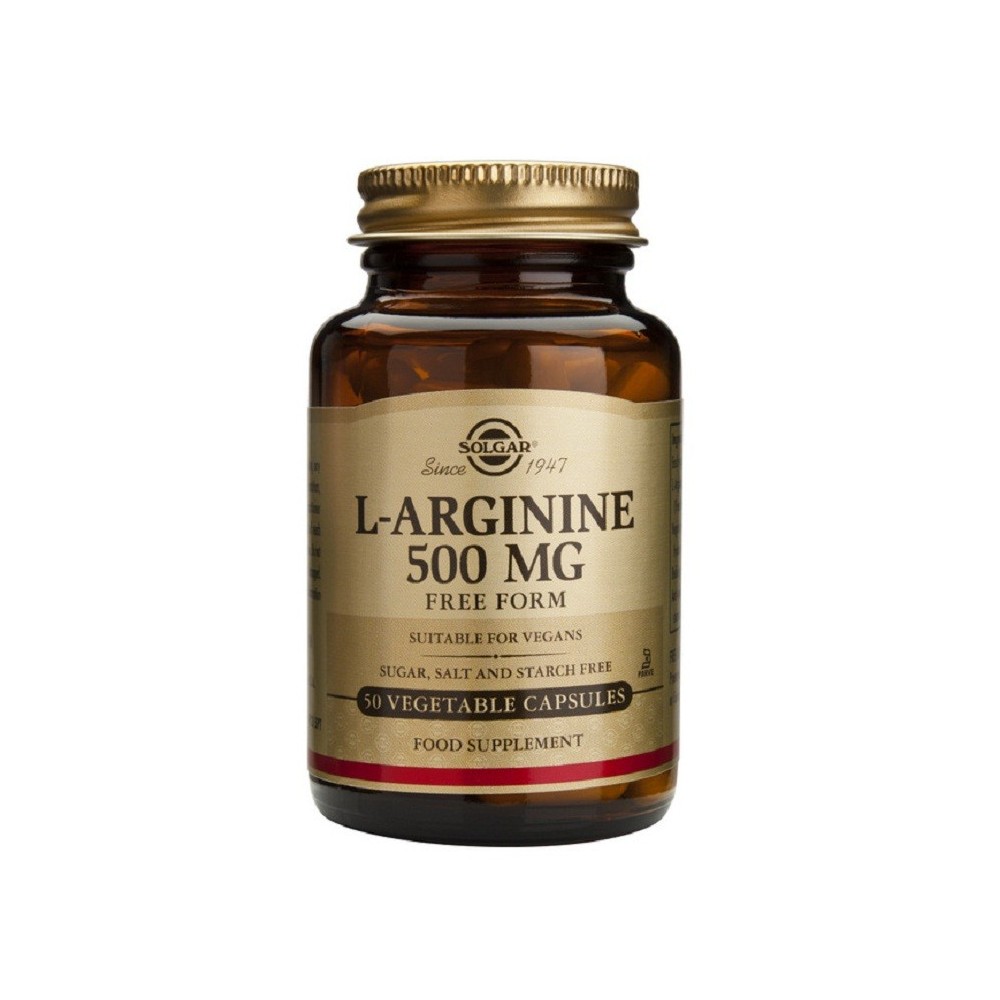 L-Arginina 500 mg. (50) cápsula vegeral de Solgar SOLGAR 010140 Inicio salud.bio