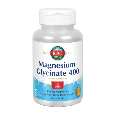 Magnesium Glycinate 400 mg- 90 comprimidos de Solaray SOLARAY 81109 Sistema inmunitario salud.bio