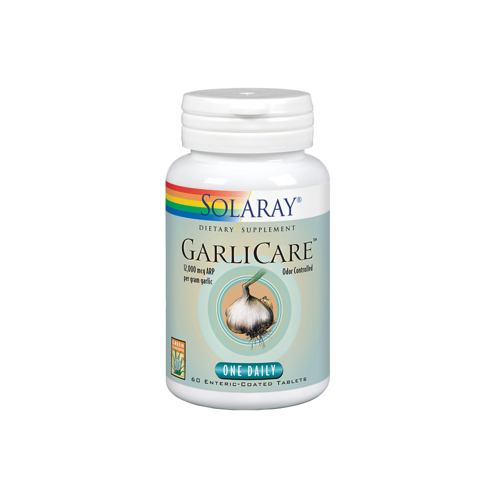 Garlicare™ 60 comprimidos de Ajo Sin olor de Solaray SOLGAR 8200 Sistema circulatorio salud.bio
