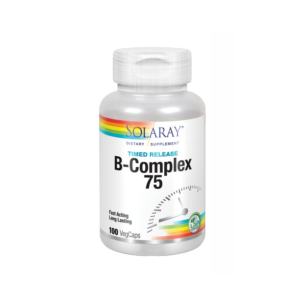 Vitamina B Complex 75 - 100 VegCaps de solaray Irwin Naturals 4291 Vitamina B salud.bio