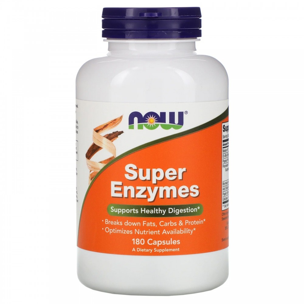 Súper Enzimas, 180 cápsulas de Now Foods Houston Enzymes NOW-02964 Ayudas aparato Digestivo salud.bio