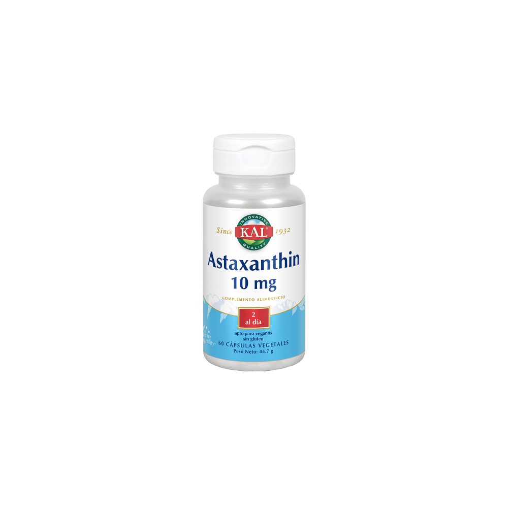 Astaxanthin 10mg 60 Vegcaps. de KAL KAL 10022 Antioxidantes salud.bio