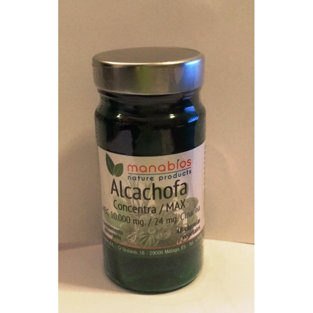 Alcachofa Concentracón máxima 10.000 mg, 48 cápsulas de Manabios Manabios 111202 Inicio salud.bio