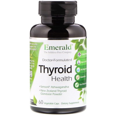 Salud de la tiroides 60 cápsulas vegetarianas de Emerald Laboratories Emerald Labs EMR-00224 Tiroides salud.bio