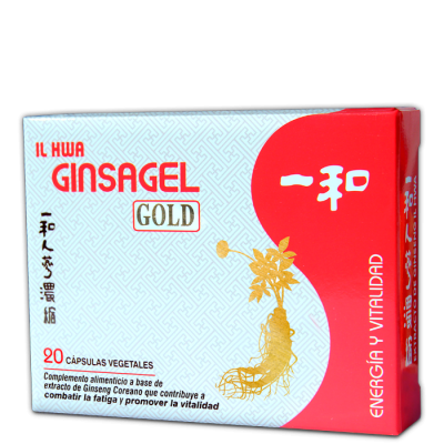 Ginseng IL HWA Ginsagel GOLD 20 cápsulas de Tongil Tongil (Estado Puro) A07 Cansancio, fatiga, astenia primaveral salud.bio