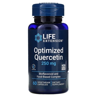 Quercetina optimizada, 250 mg, 60 cápsulas vegetales de Life Extension LifeExtension LEX-13096 Sistema respiratório salud.bio
