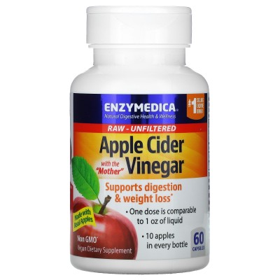 Vinagre de sidra de manzana 60 cápsulas de Enzymedica Enzymedica ENZ-10082 Ayudas aparato Digestivo salud.bio