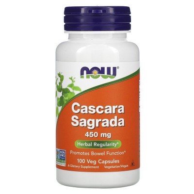 Cáscara Sagrada, 450 mg, 100 cápsulas vegetales de Now Foods now suplementos NOW-04620 Laxantes salud.bio