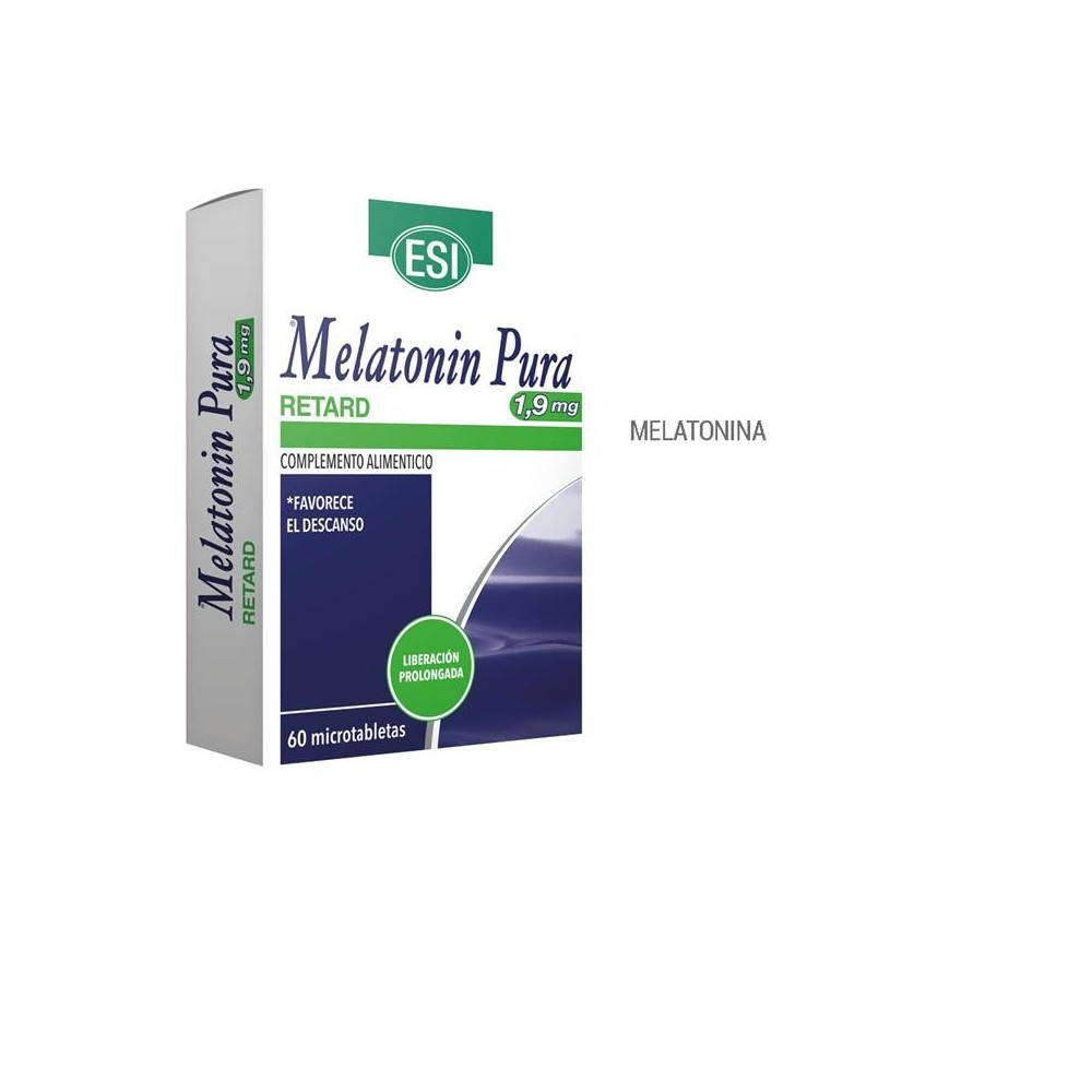 Melatonin pura Retard 1,9 mg (60 Comprimidos) de ESI ESI LABORATORIOS ESI-19011095 insomnio y descanso salud.bio