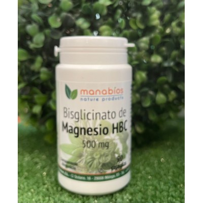 Bisgliconato de Magnesio HBC 90 cápsulas 500 mg de Manabios Manabios MAN-111480 Suplementos Minerales  salud.bio