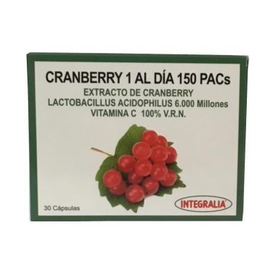 Cranberry 1 al día 150 PACs (30 cápsulas) de Integralia INTEGRALIA 496 Bienestar urinario. Ayuda en el bienestar urinario. sa...