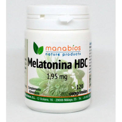 Melatonina Pura 1,95mg 120 comp. de Manabios Manabios MAN-111573 insomnio y descanso salud.bio