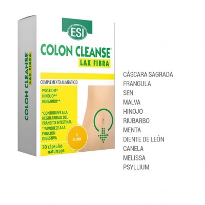 COLON CLEANSE Lax Fibra 30 Cápsulas de ESI ESI LABORATORIOS ESI-39010215 Laxantes salud.bio