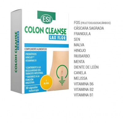 COLON CLEANSE Lax Flor 30 Cápsulas de ESI ESI LABORATORIOS ESI-39010201 Laxantes salud.bio