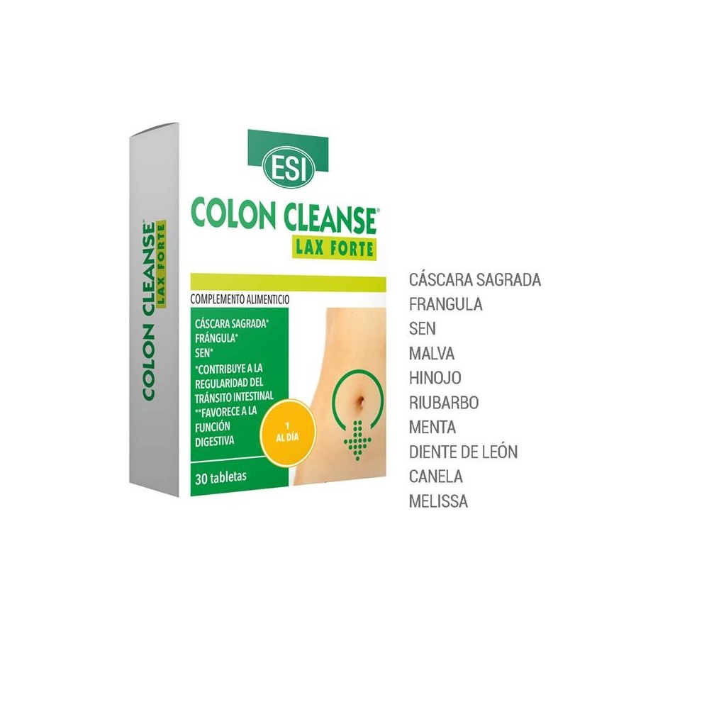 COLON CLEANSE Lax FORTE 30 Tabletas de ESI ESI LABORATORIOS ESI-39010211 Laxantes salud.bio