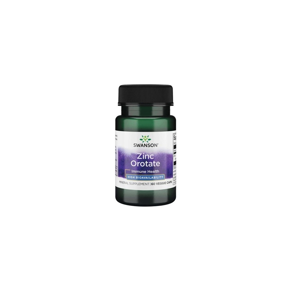 Orotato de Zinc ULTRA, 10 mg, 60 cápsulas Vegetales de Swanson Swanson 087614029238 Suplementos Minerales  salud.bio