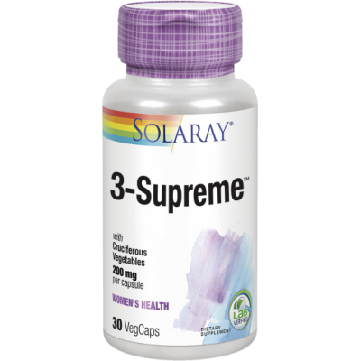 3-Supreme™ ó Indol-3-Carbinol 200 mg- 30 Vegcaps. de Solaray Haya Labs LLC SOLA-10709 Bienestar urinario. Ayuda en el bienest...