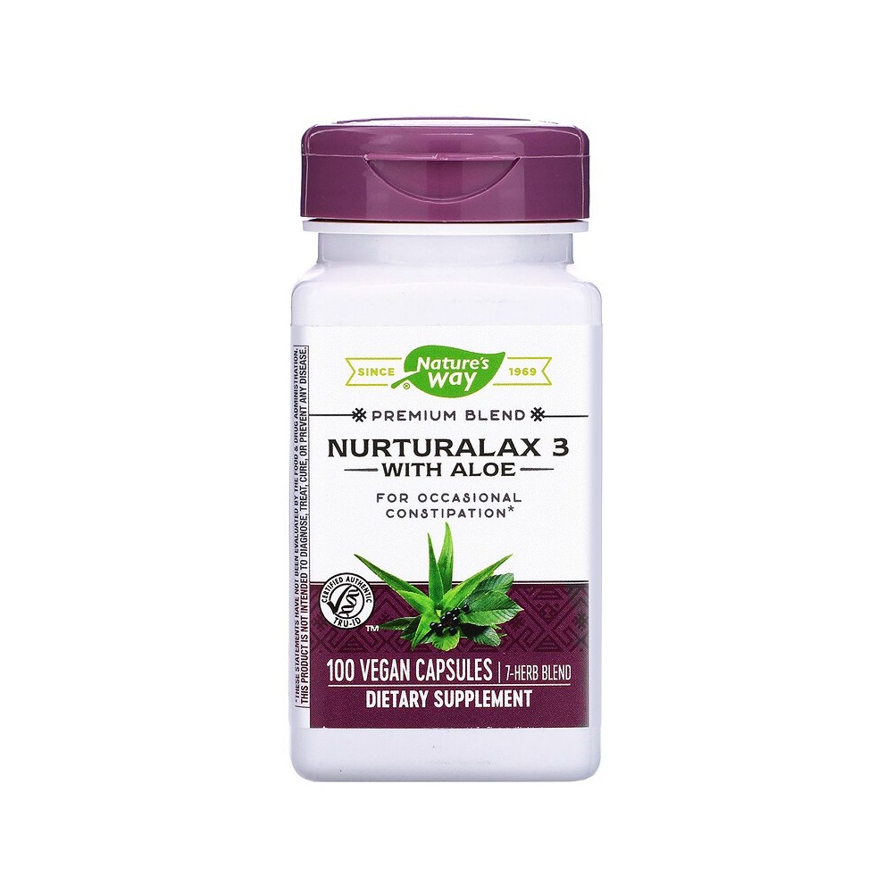 NURTURALAX 3 Aloe Vera plus 100 Vegan Capsules de Nature's Way Nature`s Way NWY-00930 Laxantes salud.bio