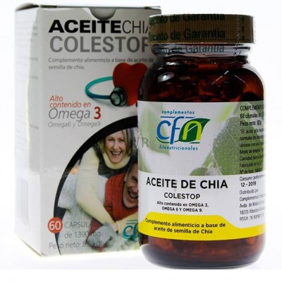 Aceite de CHIA COLESTOP Omega 3, 6, 9 de CFN Manabios 2001274 Ayudas niveles Colesterol y Trigliceridos salud.bio