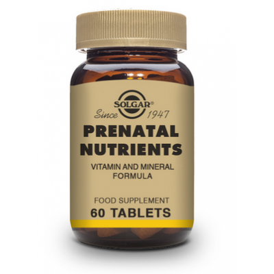 Nutrientes Prenatales en 60 ó 120 comprimidos de Solgar SOLGAR  Embarazo y lactáncia salud.bio