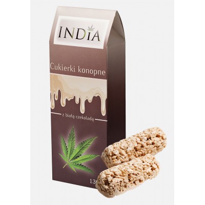 Caramelos de cáñamo con chocolate blanco, 130 g de India Lab India Labs Cosmetic and Dood  5904473760407 Caramelos salud.bio