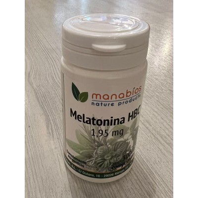 Melatonina Pura 1,95mg en comprimidos de Manabios Manabios  insomnio y descanso salud.bio
