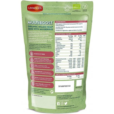 Multiboost Semillas de Cáñamo molidas BIO 200g de Linwoods linwoods 1231-004 Super Alimentos salud.bio