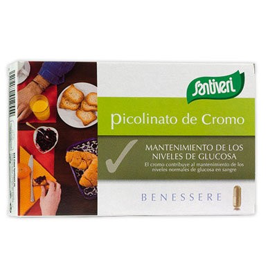 Picolinato de Cromo Forte (40 cápsulas) de Santiveri Santiveri  39440003 Ayuda Glucemia y Diabetes salud.bio