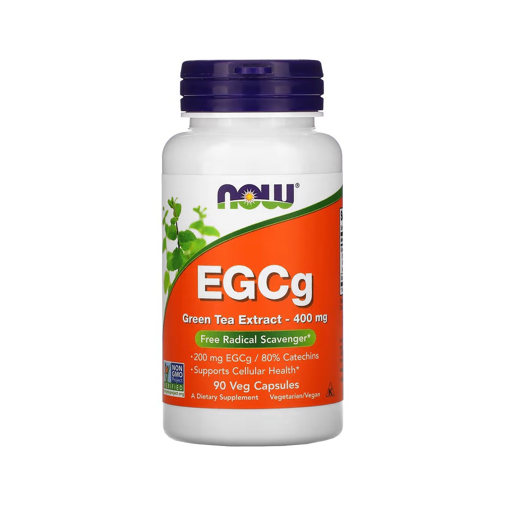 EGCG, Extracto de té verde, 400 mg, 90 cápsulas vegetales de Now Foods now suplementos NOW-04753 Termogénicos, Energético (Ac...
