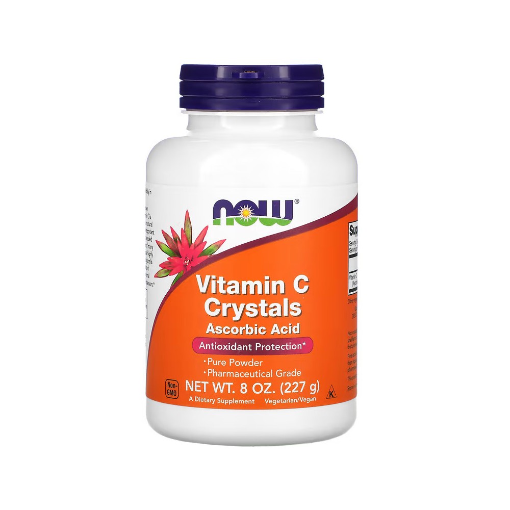 Vitamina C en cristales, 227 g de NOW Foods now suplementos NOW-00790 Vitamina C salud.bio