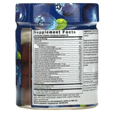 Multinutrientes para hombres, Arándano azul silvestre, 60 gomitas de MegaFood MegaFood MGF-10435 Vitaminas y Multinutrientes ...