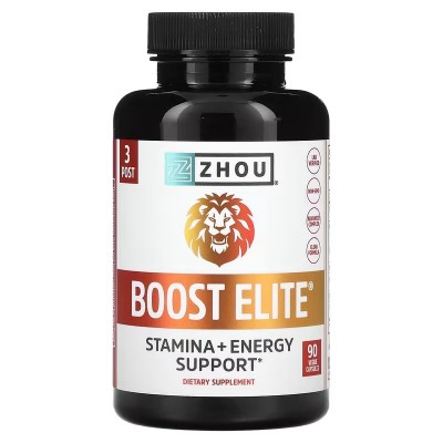 Boost Elite, ENERGIA, 90 cápsulas vegetales de Zhou Nutrition ZHOU Nutrición ZHO-00602 Cansancio, fatiga, astenia primaveral ...
