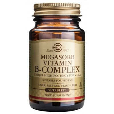 Megasorb B Complex 50 en 50 comprimidos de Solgar SOLGAR 061750 Vitamina B salud.bio