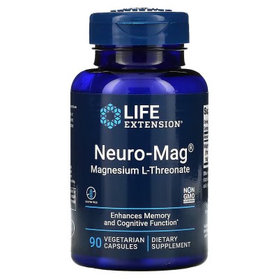 Neuro-Mag, L-Treonato de magnesio, 90 cápsulas vegetarianas de Life Extension LifeExtension LEX-16039 Suplementos Minerales  ...
