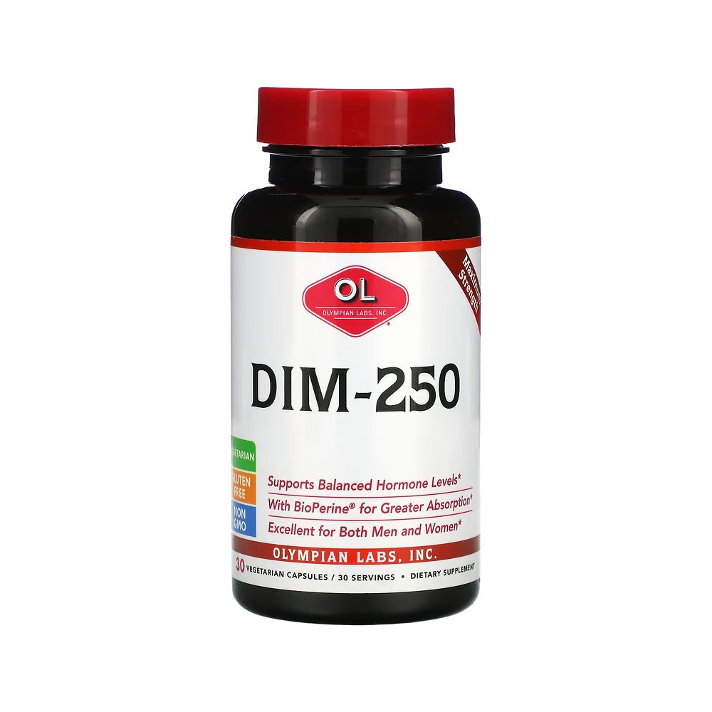 DIM Di-indolyl Methane (estrogen control) 250mg. 30 Cápsulas de Olympian Labs Inc. Olympian Labs Inc. OLY-00111 Suplementos D...
