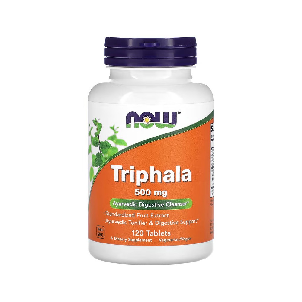 Triphala, 500 mg, 120 comprimidos de NOW Foods now suplementos NOW-04764 Control de Peso salud.bio