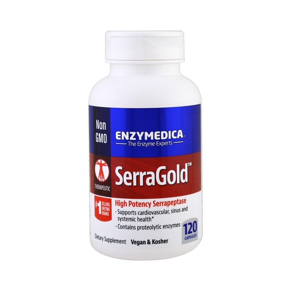 SerraGold 120 Cápsulas de serrapeptasa de Enzymedica Enzymedica ENZ-26301 Ayudas aparato Digestivo salud.bio