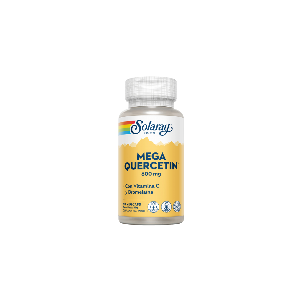 Mega Quercetin™ 60 VegCaps. Sin gluten Apto para veganos de Solaray SOLARAY SM-44686 Antioxidantes salud.bio
