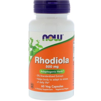 Rhodiola, 500 mg, 60 cápsulas vegetales de Now Foods now suplementos NOW-04754 Estados emocionales, ansiedad, estrés, depresi...