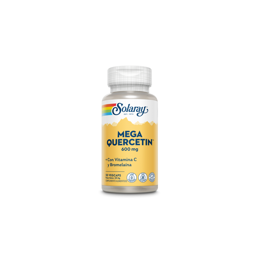 Small Mega Quercetin™ 30 VegCaps. Sin gluten Apto para veganos de Solaray SOLARAY SM-91186 Antioxidantes salud.bio