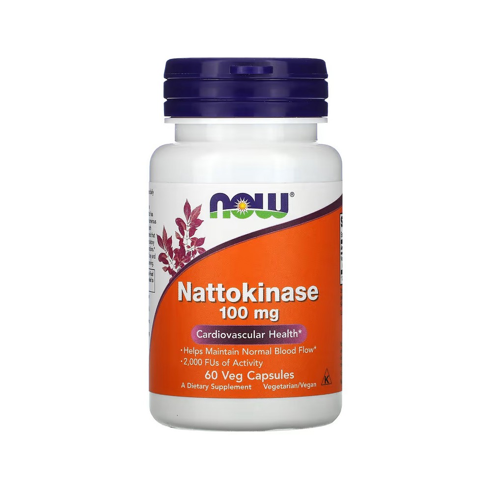 Natoquinasa (Natto-K), Cardiovascular 60 cápsulas vegetales de NOW Foods now suplementos NOW-03140 Sistema circulatorio salud...