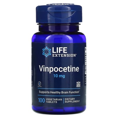Vinpocetina, 10 mg, 100 comprimidos vegetales de Life Extension LifeExtension LEX-13271 Ayuda Funcion Celebral salud.bio