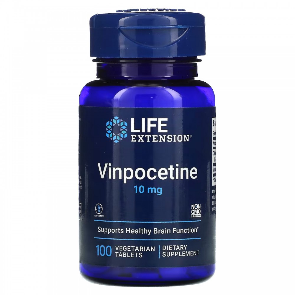 Vinpocetina, 10 mg, 100 comprimidos vegetales de Life Extension LifeExtension LEX-13271 Ayuda Funcion Celebral salud.bio