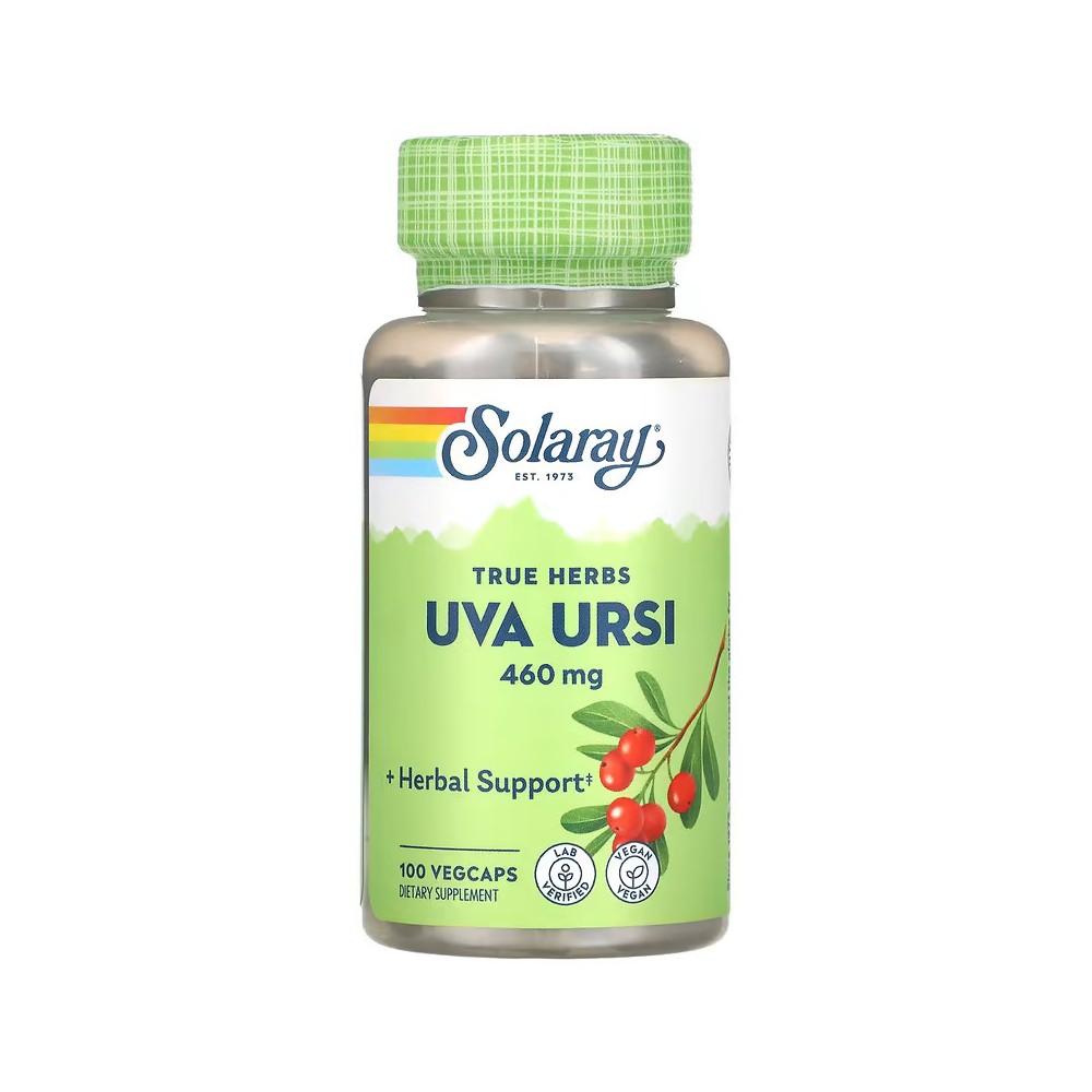 Uva Ursi (Gayuba) 460 mg, 100 cápsulas vegetales de Solaray SOLARAY SOR-01620 Bienestar urinario. Ayuda en el bienestar urina...