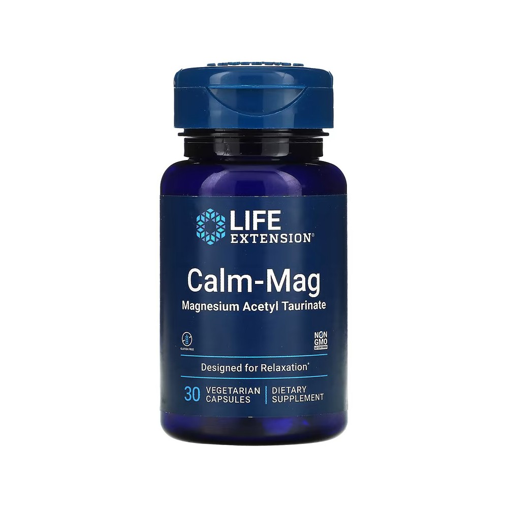 Calm-Mag, Acetil taurinato de magnesio, 30 cápsulas vegetales de Life Extension LifeExtension LEX-24343 Suplementos Minerales...