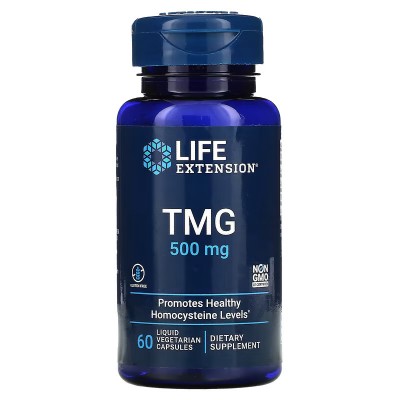 TMG, Cardiovascular 60 cápsulas vegetales de Life Extension LifeExtension LEX-18596 Sistema circulatorio salud.bio