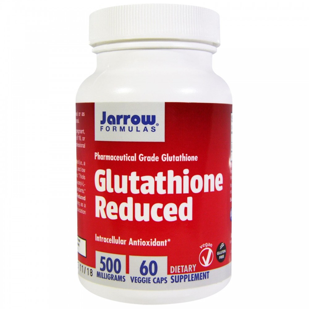 Glutathione Reduced (glutation), 500 mg, capsulas vegetarianas de Jarrow Formulas Jarrow Formula  Antioxidantes salud.bio