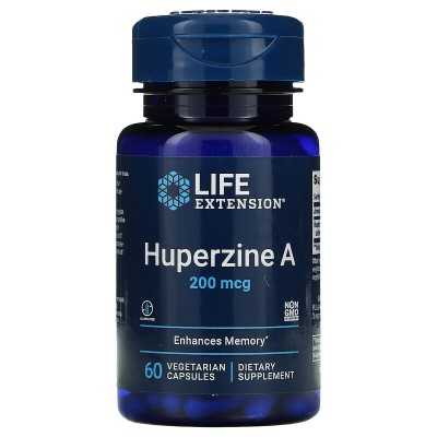 Huperzina A, 200 mcg, 60 cápsulas vegetales de Life Extension LifeExtension LEX-15276 Memoria salud.bio